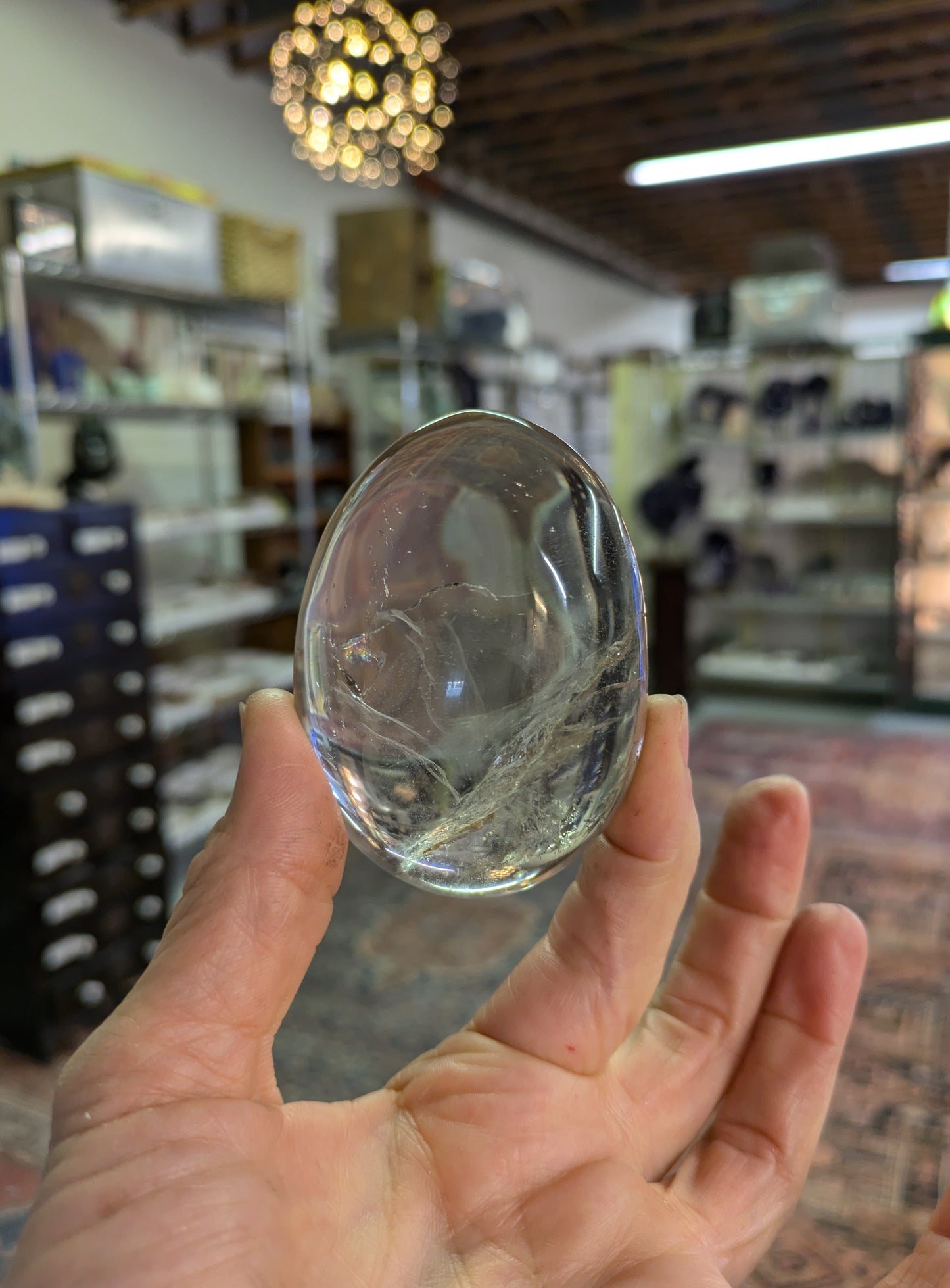 Smokey Quartz Palm Stone from Brazil