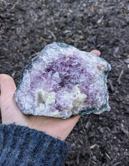 Amethyst and Calcite from Brazil