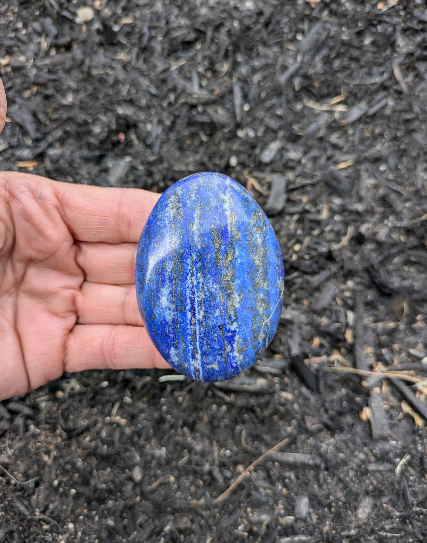 Lapis Lazuli Palm Stone from Pakistan