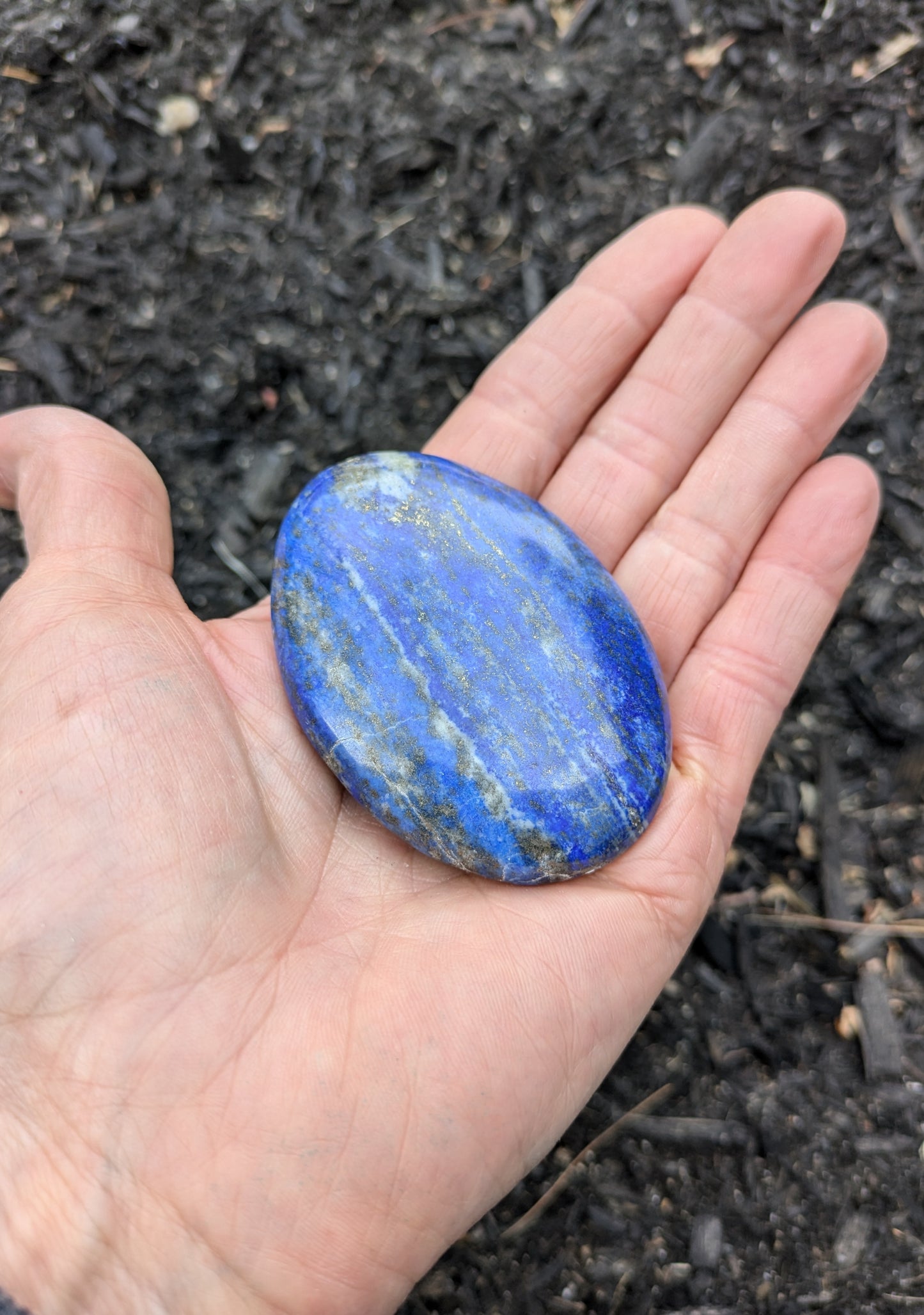 Lapis Lazuli Palm Stone from Pakistan