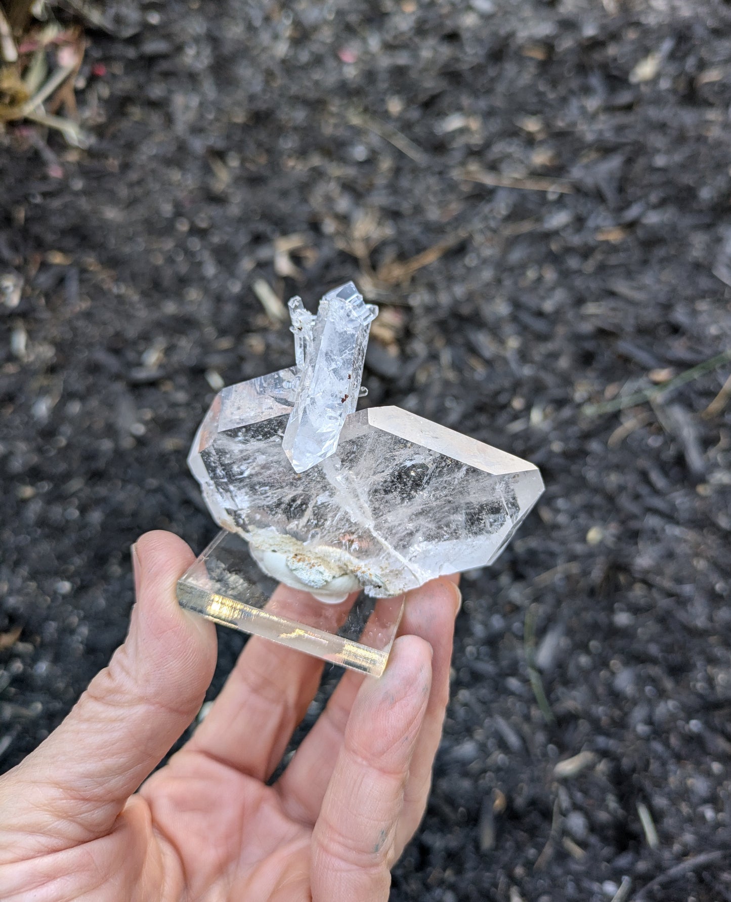 Faden Quartz with Hematite Confetti from Pakistan