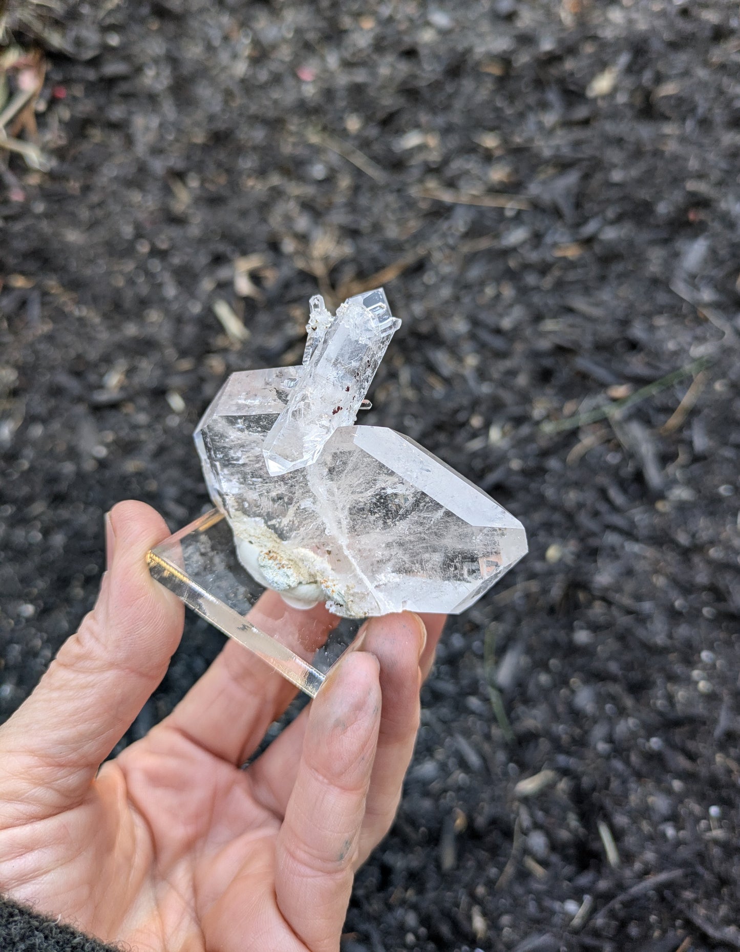 Faden Quartz with Hematite Confetti from Pakistan