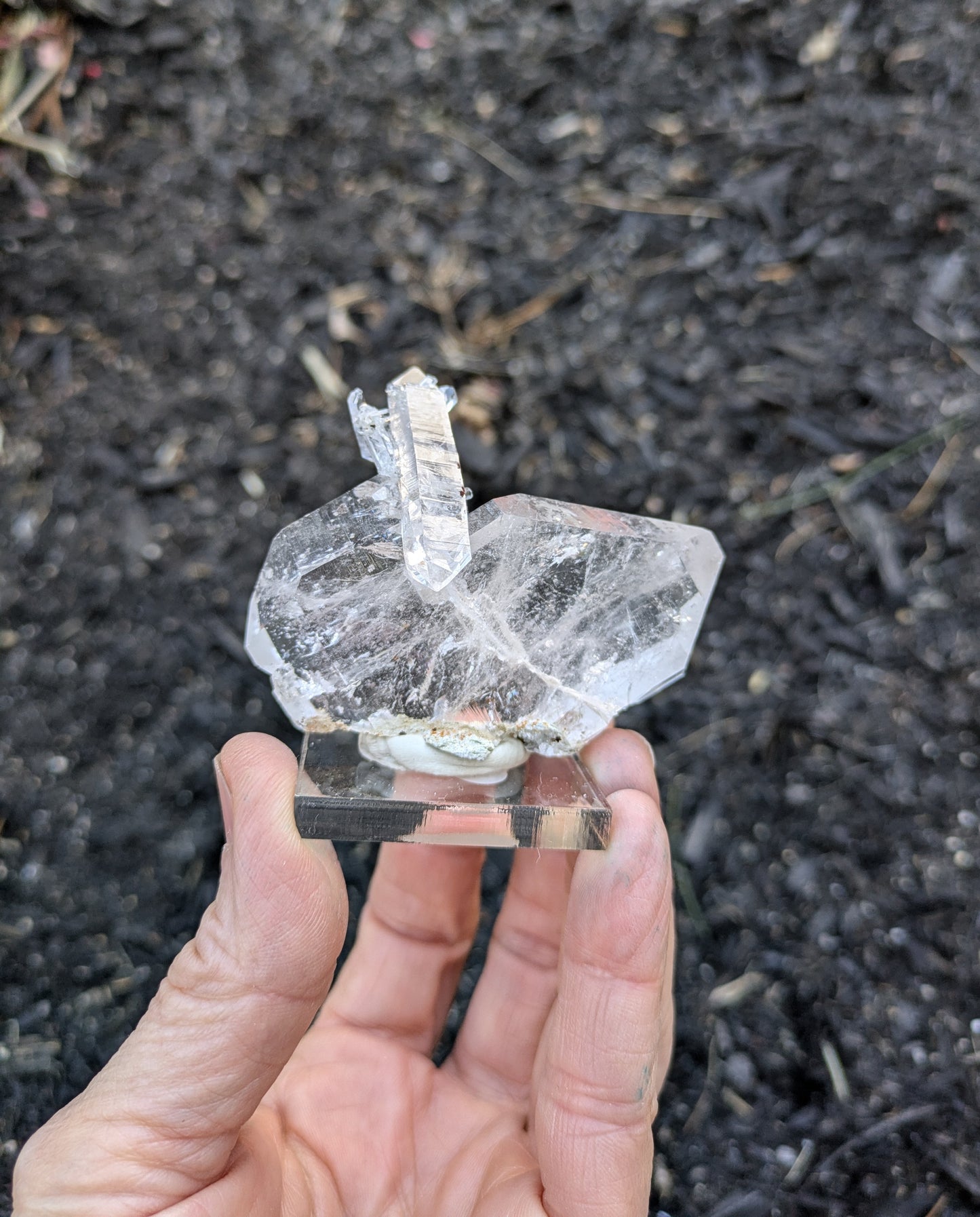 Faden Quartz with Hematite Confetti from Pakistan