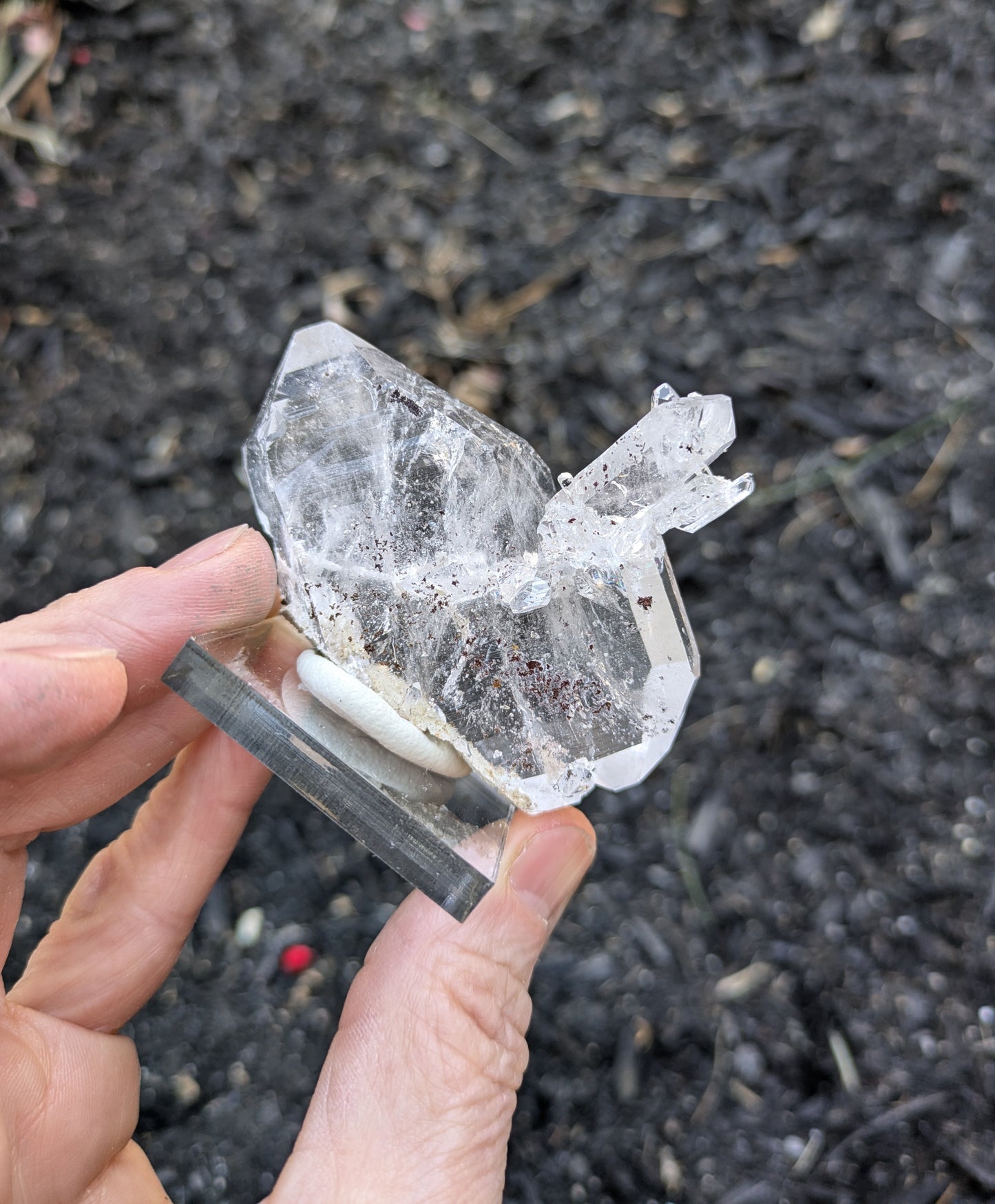 Faden Quartz with Hematite Confetti from Pakistan