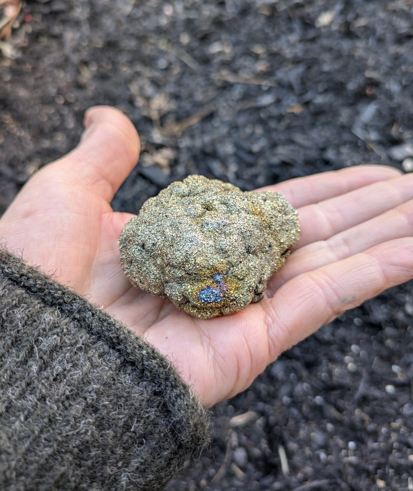 Pyrite with Rainbow Iridescence from Pakistan