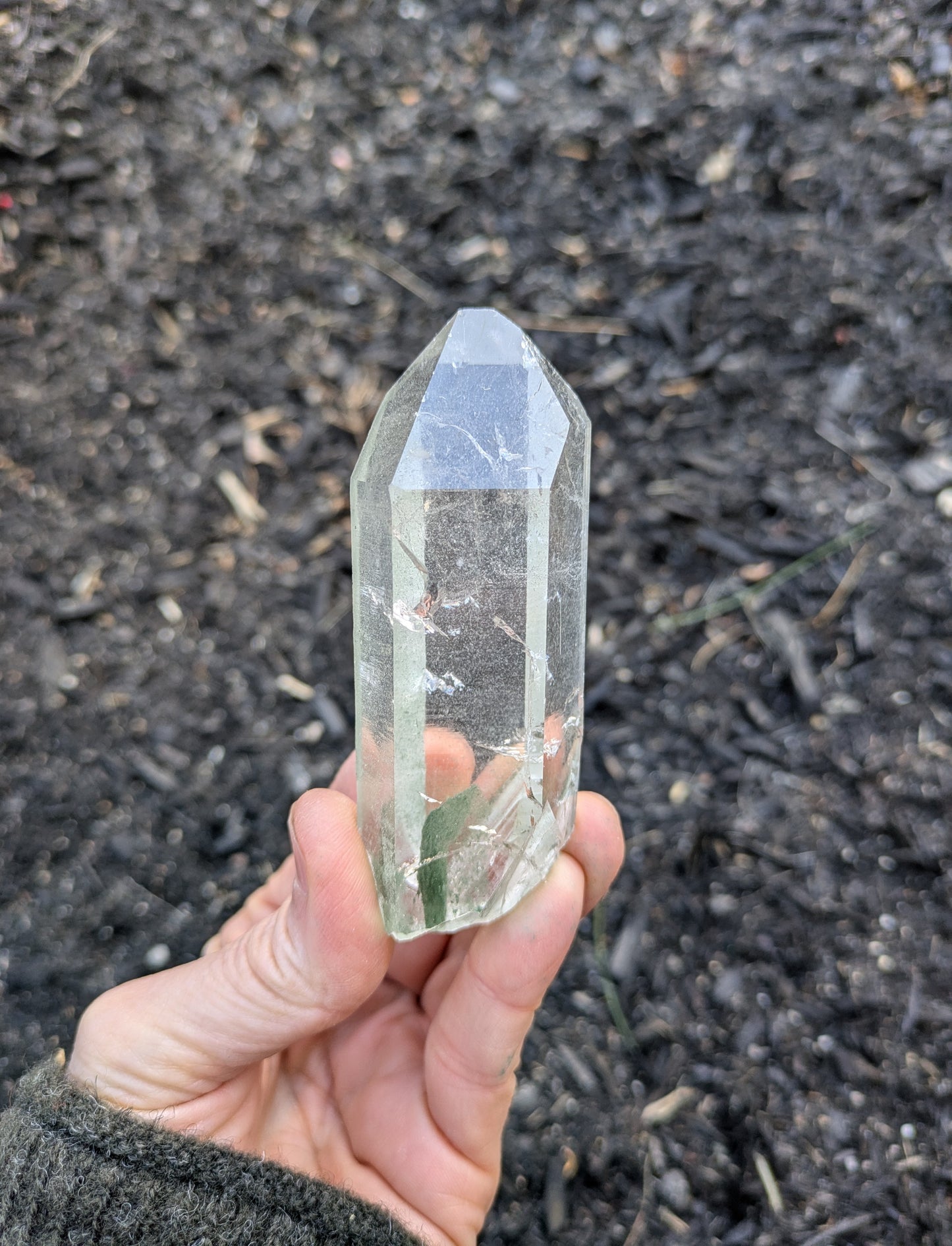 Himalayan Cathedral Quartz with Clinochlore Phantom from Himachal Pradesh, India