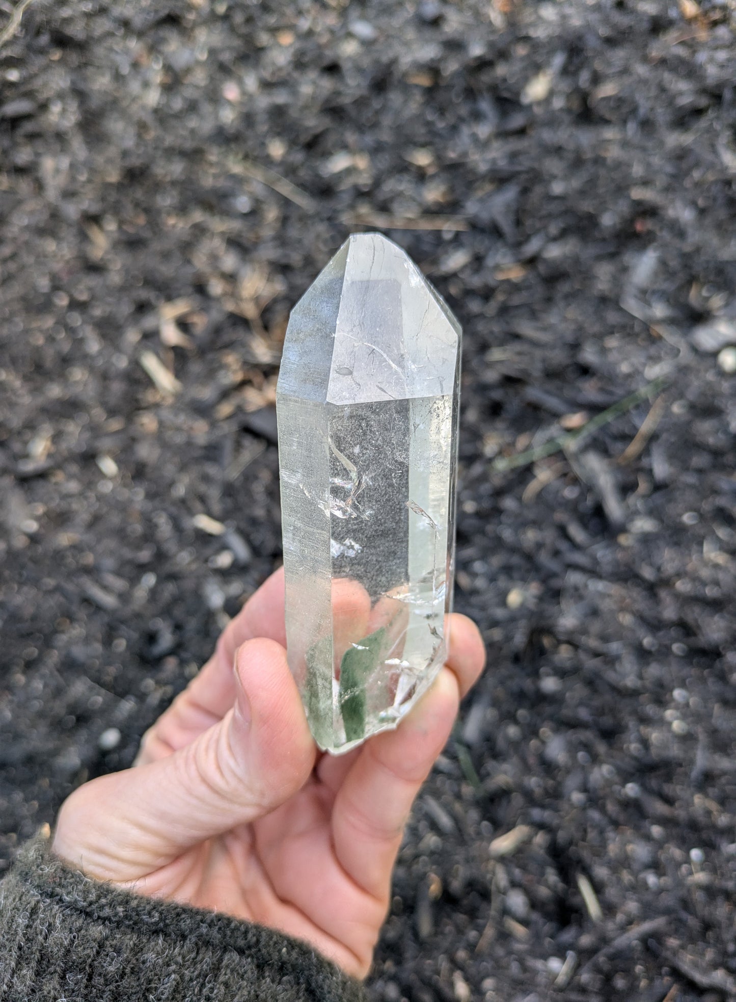 Himalayan Cathedral Quartz with Clinochlore Phantom from Himachal Pradesh, India