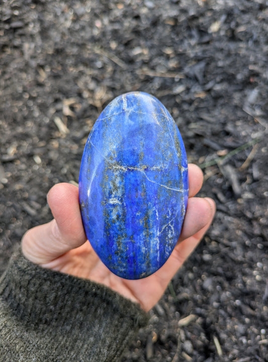 Lapis Lazuli Palm Stone from Pakistan