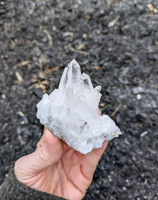 Quartz with Pyrite from Peru