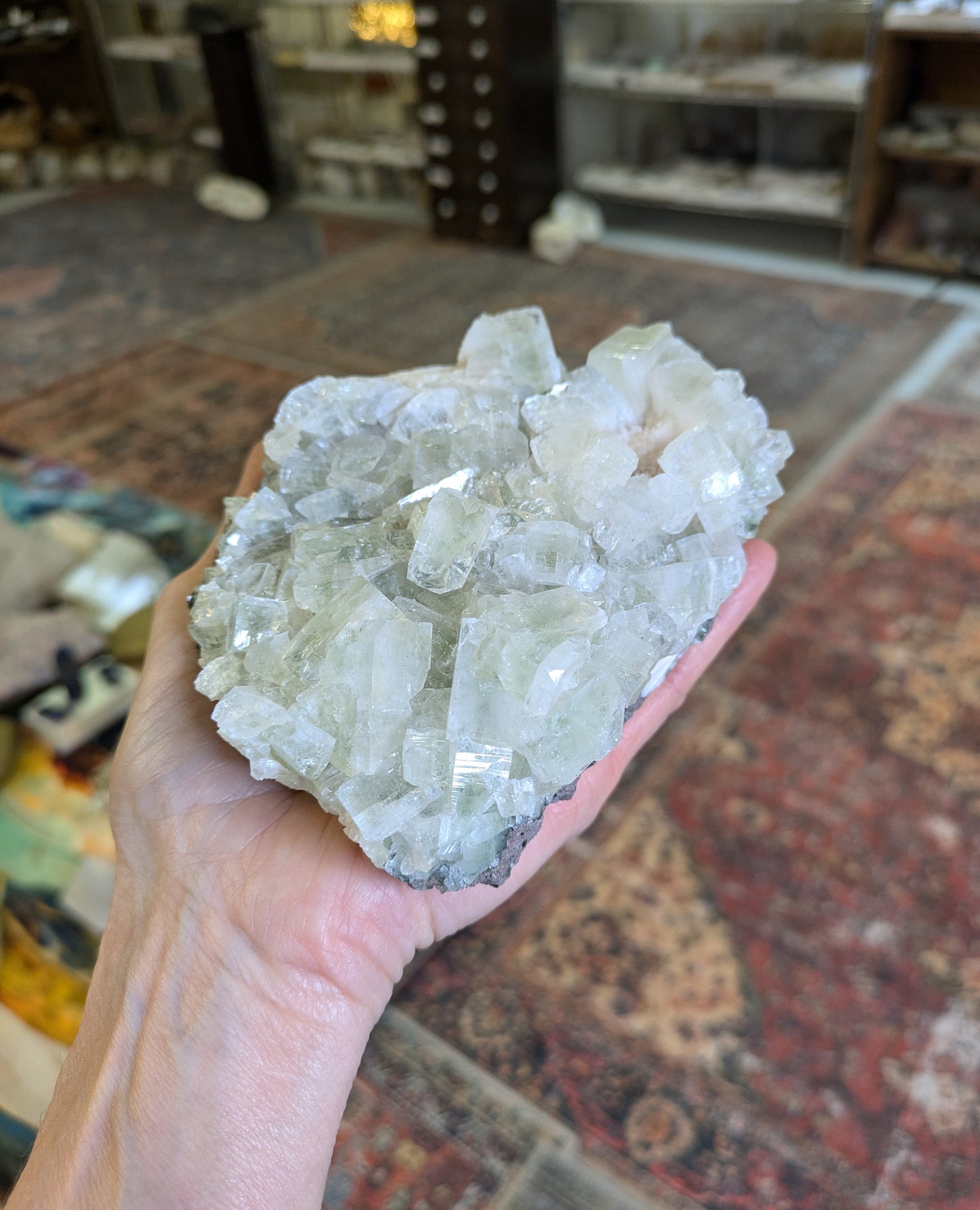 Green Apophyllite and Scolecite from India