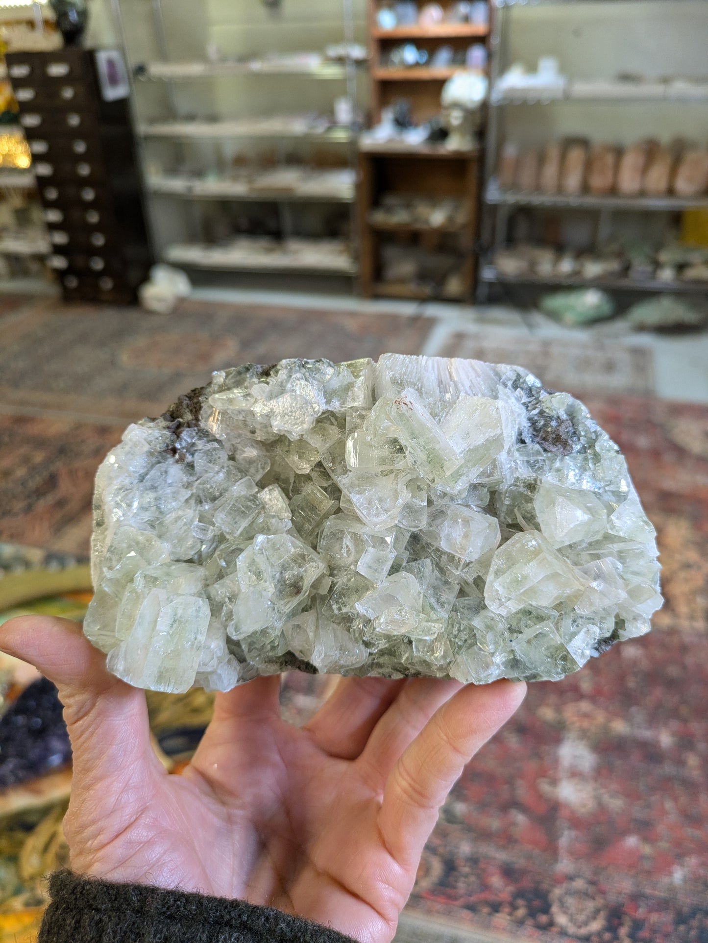 Green Apophyllite and Scolecite from India