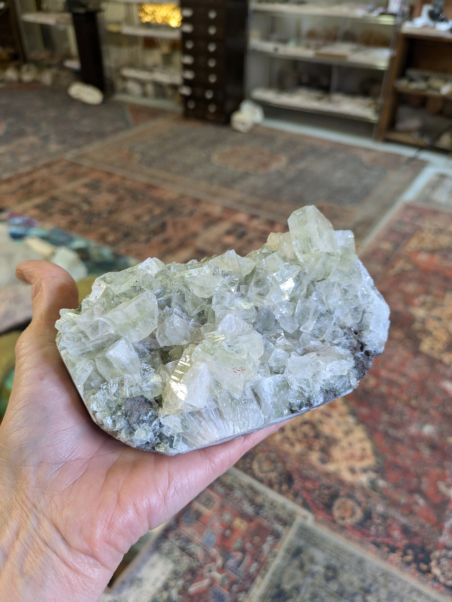 Green Apophyllite and Scolecite from India