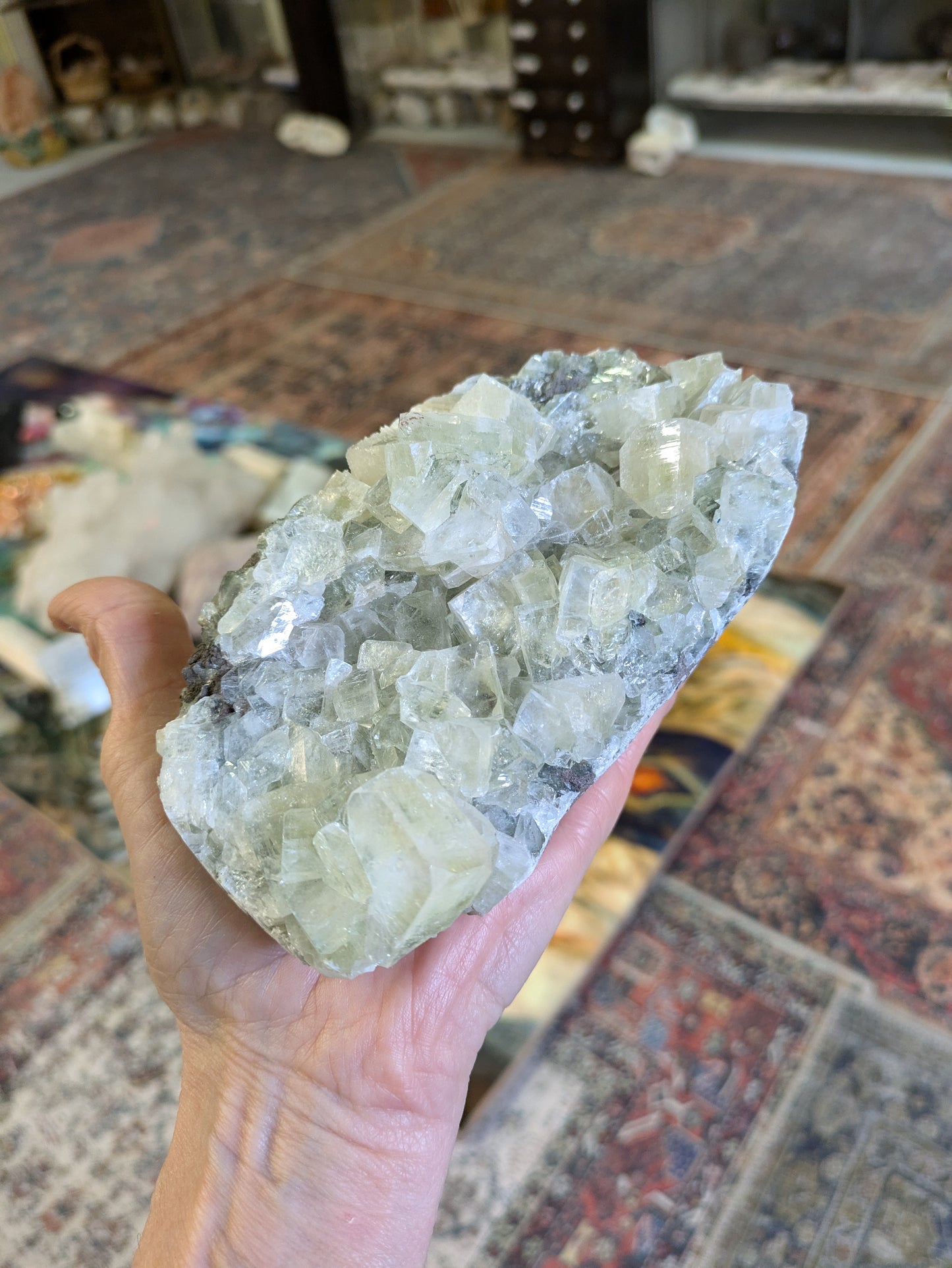 Green Apophyllite and Scolecite from India