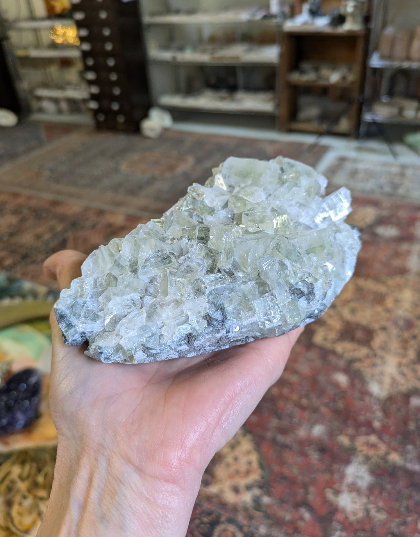 Green Apophyllite from India