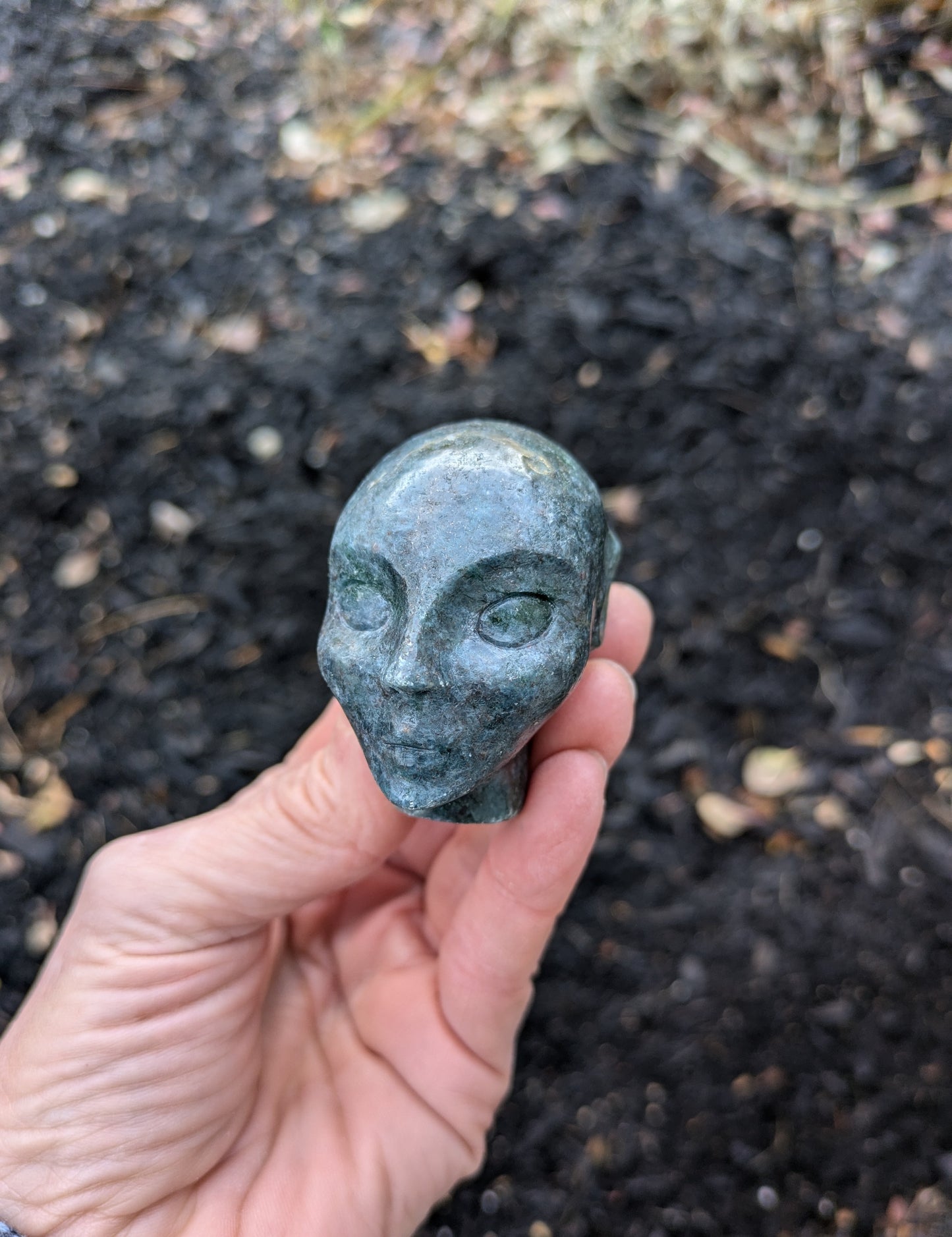 Ruby in Kyanite Elf Carving