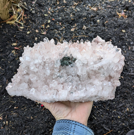 Pink Quartz with Clinochlore from Santander, Colombia