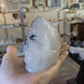 Tourmalinated Quartz Free Form Skull, Carved in China