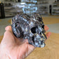 Jasper and Quartz Horned Skull Carving