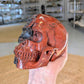 Red Jasper Two Face Skull Carving