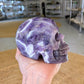 Chevron Amethyst Carved Skull