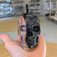 Two Face Agate Skull Carving