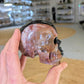 Two Face Agate Skull Carving