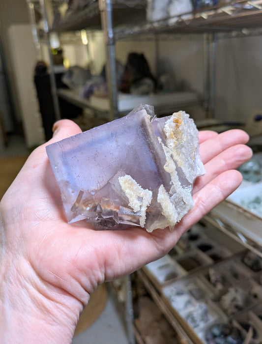 Phantom Fluorite with Calcite from Balochistan, Pakistan