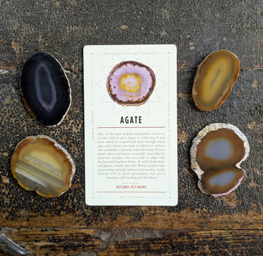 Agate Pocket Stone and Lavish Earth Crystal Affirmation Card (Copy)