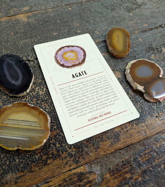 Agate Pocket Stone and Lavish Earth Crystal Affirmation Card (Copy)