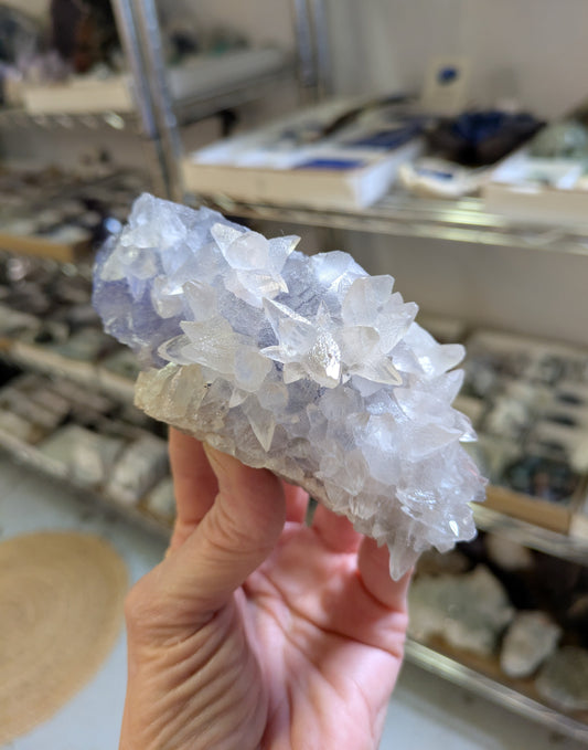 Fluorite with Dogtooth Calcite from Balochistan, Pakistan