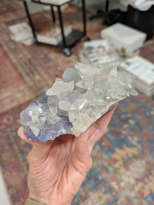 Fluorite with Dogtooth Calcite from Balochistan, Pakistan
