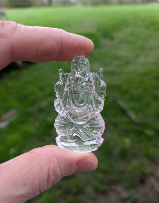 Himalayan Quartz Small Ganesh from India