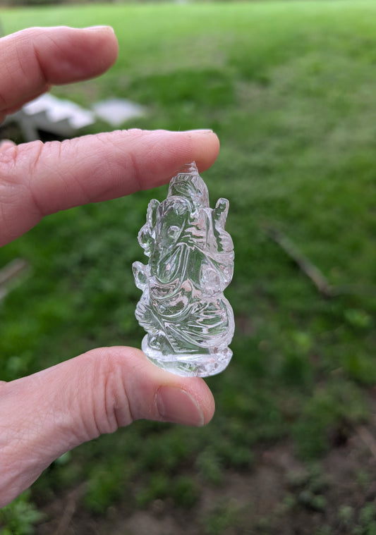 Himalayan Quartz Small Ganesh from India