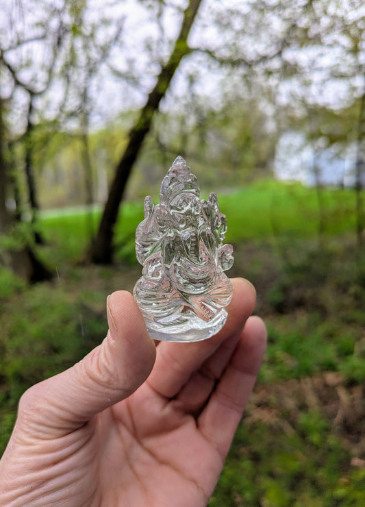 Himalayan Quartz Small Ganesh from India