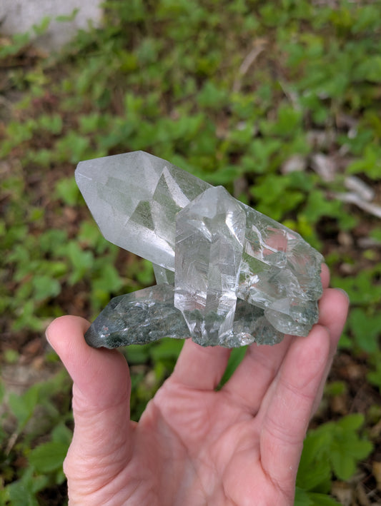Himalayan Quartz Cluster with Clinochlore from Himachal Pradesh, India