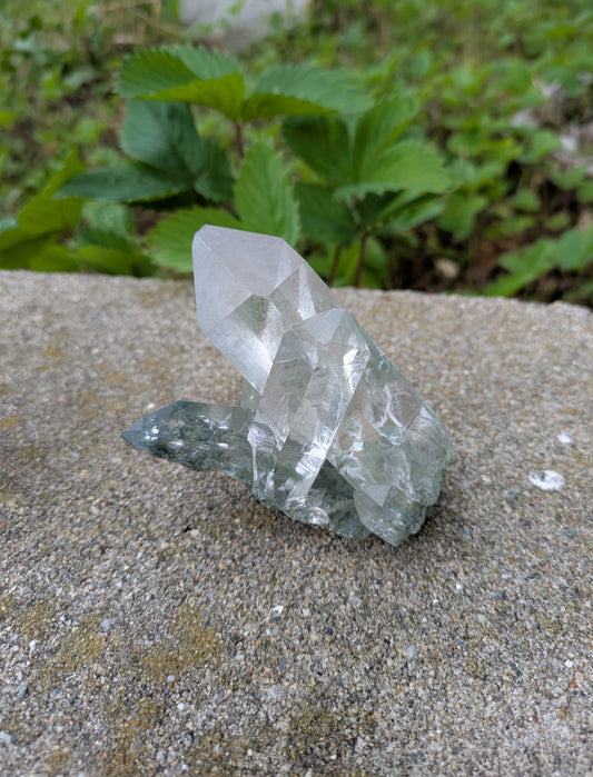 Himalayan Quartz Cluster with Clinochlore from Himachal Pradesh, India