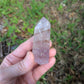 Polished Amethyst Quartz Tower with Powellite and Smokey Phantoms from Minas Gerais, Brazil