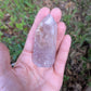 Polished Amethyst Quartz Tower with Powellite and Smokey Phantoms from Minas Gerais, Brazil