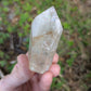 Polished Quartz Tower with Powellite and Smokey Phantoms from Minas Gerais, Brazil