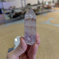 Polished Amethyst Quartz Tower with Powellite and Smokey Phantoms from Minas Gerais, Brazil
