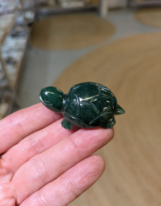 Fuchsite Turtle Carving from India (F-1)