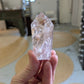 Polished Quartz Tower with Powellite and Smokey Phantoms from Minas Gerais, Brazil