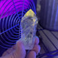 Polished Amethyst Quartz Tower with Powellite and Smokey Phantoms from Minas Gerais, Brazil