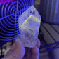 Polished Quartz Tower with Powellite and Smokey Phantoms from Minas Gerais, Brazil
