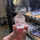Polished Quartz Tower with Powellite and Smokey Phantoms from Minas Gerais, Brazil