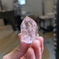 Polished Quartz Tower with Powellite and Smokey Phantoms from Minas Gerais, Brazil