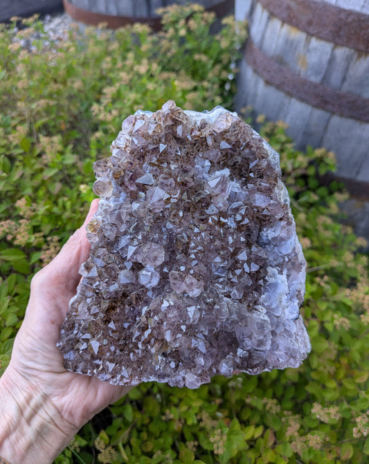 Amethyst, Chalcedony Drusy and Lepidocrocite from Uruguay
