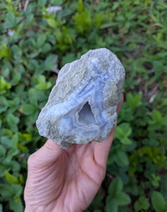 Blue Chalcedony Geode from Malawi