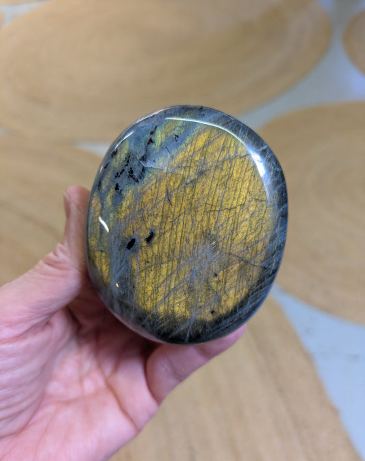 Labradorite Palm Stone from Madagascar