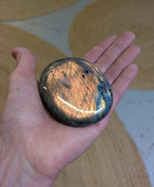 Labradorite Palm Stone from Madagascar
